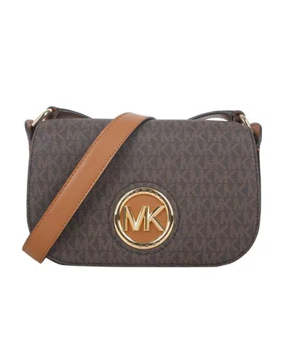 Michael Kors Logo Details Satchel In Black