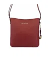 Michael Kors Logo Details Satchel In Red