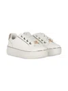 Michael Kors Logo-embellished Platform Sneakers In White