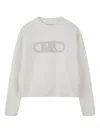 Michael Kors Logo-embellished Sweatshirt In White