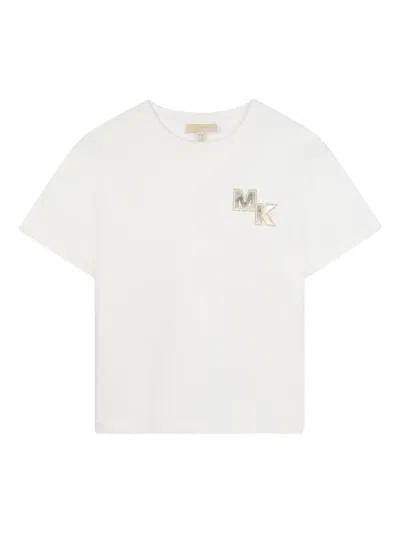 Michael Kors Kids' Logo-embellished T-shirt In Gold