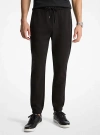 Michael Kors Logo Embossed Cotton Blend Joggers In Black