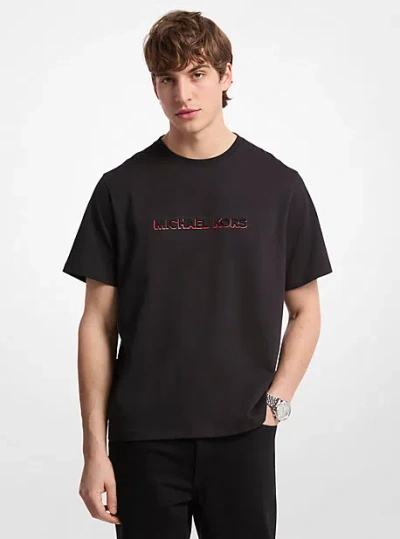 Michael Kors Logo Embossed Cotton Jersey T-shirt