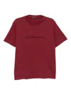 Michael Kors Logo Embossed Cotton Jersey T-shirt In Brown