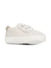 Michael Kors Logo-embossed Lace-up Sneakers In Neutral