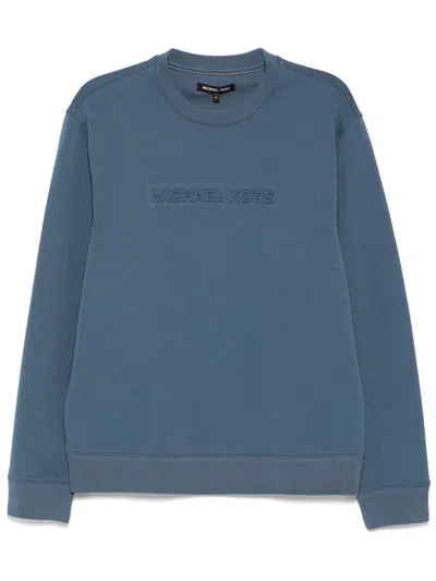 Michael Kors Logo-embossed Sweatshirt In Blue