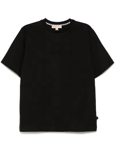 Michael Kors Logo-embossed T-shirt In Black