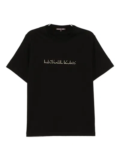 Michael Kors Logo-embossed T-shirt In Black