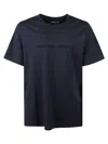 Michael Kors Logo Embossed Cotton T-shirt In Blue