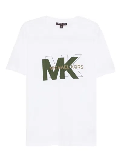 Michael Kors Logo-embossed T-shirt In White