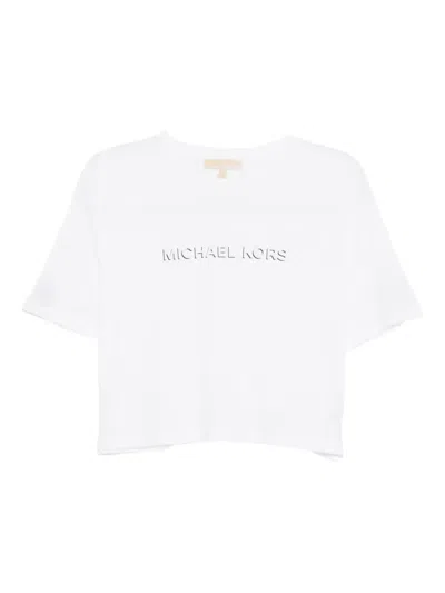 Michael Kors Logo-embossed T-shirt In White