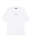 Michael Kors Logo-embroidered Cotton T-shirt In White