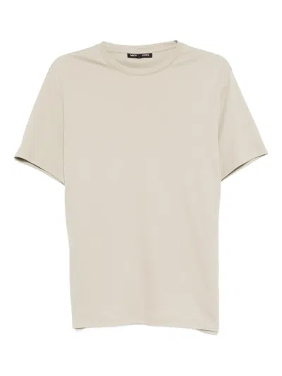 Michael Kors Logo-embroidered Cotton T-shirt In Neutral