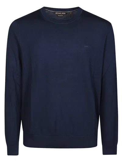 Michael Kors Logo-embroidered Crewneck Jumper In Brown