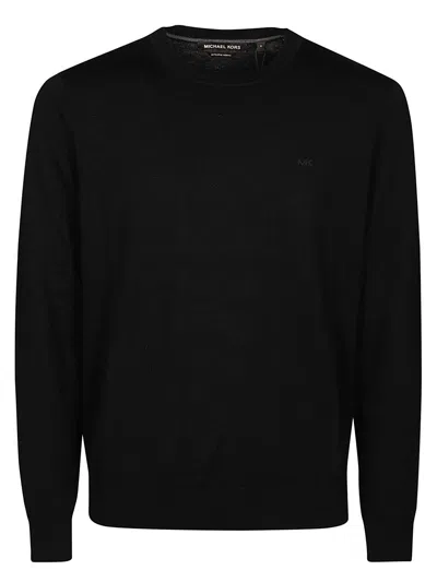 Michael Kors Logo-embroidered Crewneck Jumper In Burgundy