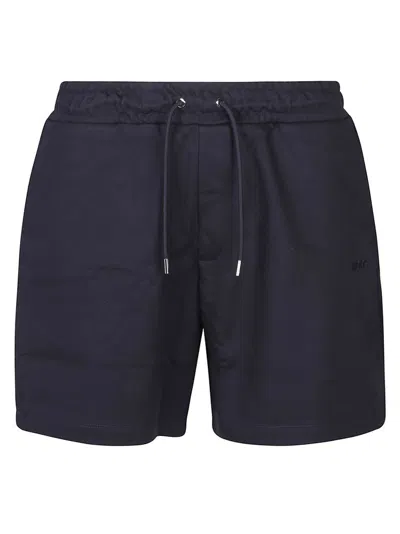 Michael Kors Logo Embroidered Drawstring Shorts In Blue