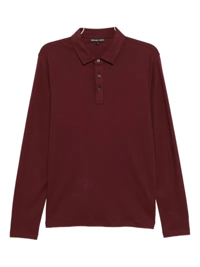 Michael Kors Poloshirt Mit Logo-stickerei In Red