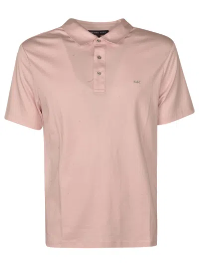 Michael Kors Logo Embroidered Polo Shirt In Pink