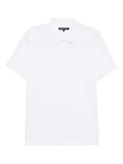 Michael Kors Logo-embroidered Polo Shirt In White