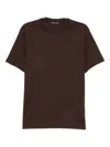 Michael Kors Logo-embroidered T-shirt In Brown