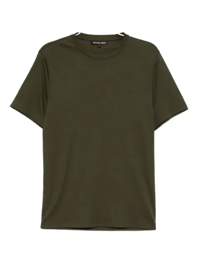 Michael Kors Logo-embroidered T-shirt In Green