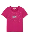 Michael Kors Logo-embroidered T-shirt In Pink