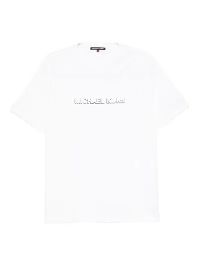 Michael Kors Logo-embroidered T-shirt In White