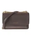 MICHAEL KORS LOGO FLAP SEMI-CHAIN STRAP SHOULDER BAG