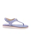 Michael Kors Logo Flat Sandals In Multicolor