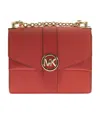 Shop Michael Kors Logo Flip Satchel In Brown