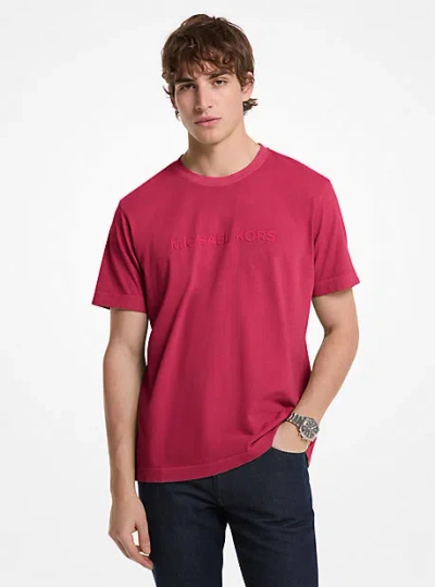 Michael Kors Logo Garment-dyed Cotton T-shirt