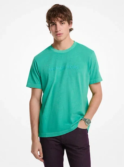 Michael Kors Logo Garment-dyed Cotton T-shirt