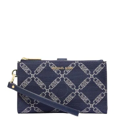 Michael Kors Logo Jacquard Adele Empire Smartphone Wallet In Gold