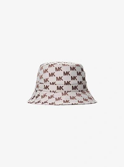 Michael Kors Logo Jacquard Bucket Hat In Brown
