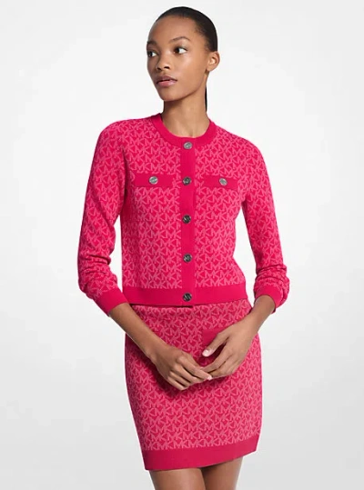 Michael Kors Logo Jacquard Cropped Jacket