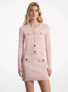 Michael Kors Logo Jacquard Cropped Jacket In Pink