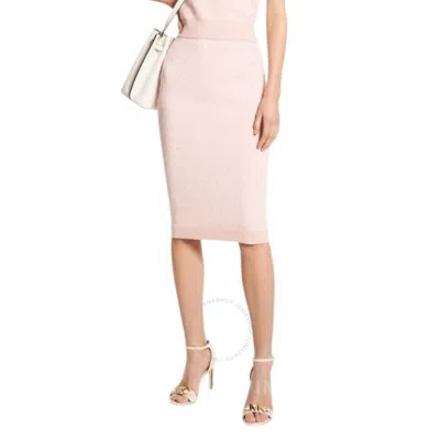 Michael Kors Logo Jacquard High-waisted Skirt In Pink