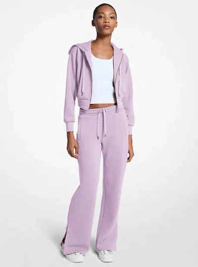 Michael Kors Logo Jacquard Knit Pants In Purple
