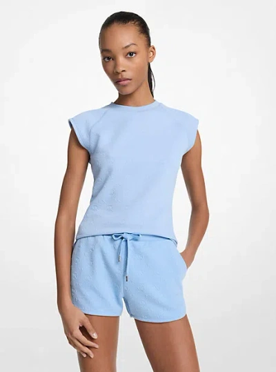 Michael Kors Logo Jacquard Shirt In Blue