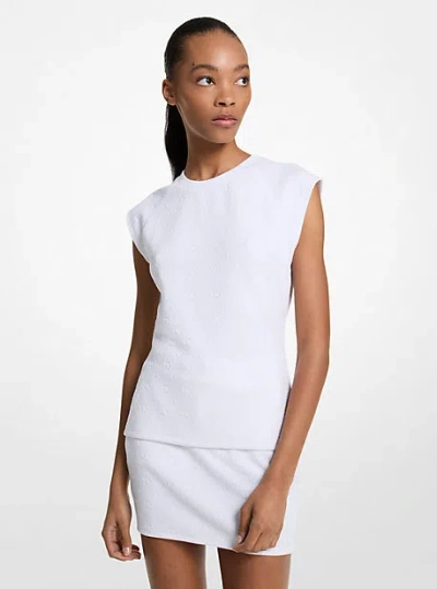 Michael Kors Logo Jacquard Shirt In White
