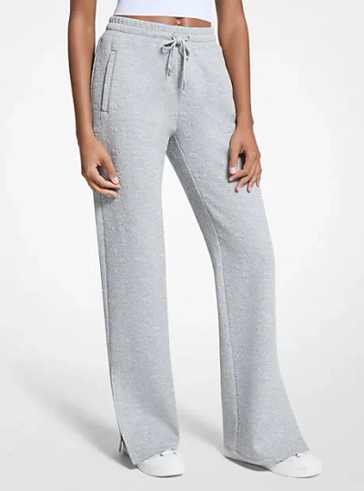 Michael Kors Logo Jacquard Track Pants In Gray