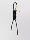 Michael Kors Gold-tone And Braided Cord Bag Charm In Black