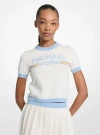 Michael Kors Logo Knit Short-sleeve Sweater
