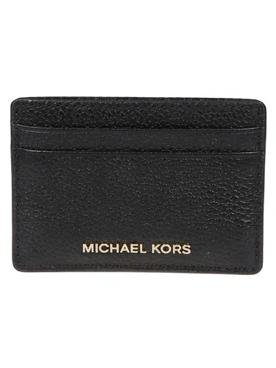 Michael Kors Logo Lettering Jet Set Cardholder In Black