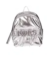 Michael Kors Logo-lettering Ruched Backpack In Gray