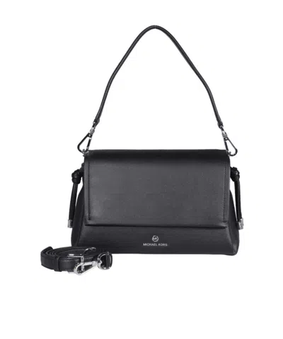 Michael Kors Logo-lettering Shoulder Bag In Black