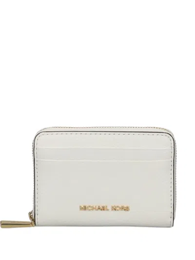 Michael Kors Logo-lettering Wallet In White