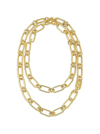 Michael Kors Logo Link-chain Necklace In Gold