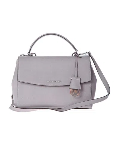 Michael Kors Logo Logo Hand-held Shoulder Bag In Gray