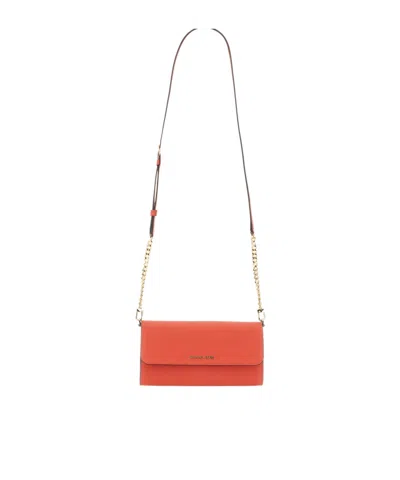 Michael Kors Logo Logo Satchel Bag In Red